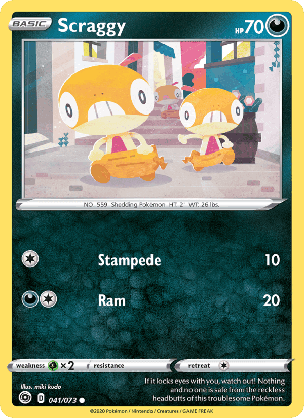 Scraggy, card 41 from Champion's Path