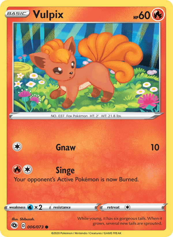 Vulpix, card 6 from Champion's Path