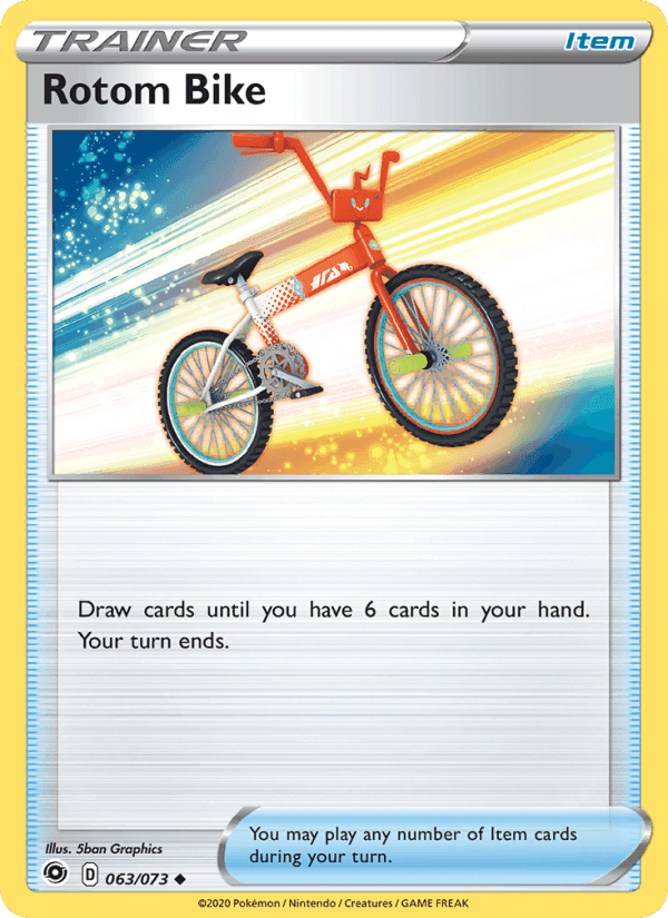 Rotom Bike, card 63 from Champion's Path