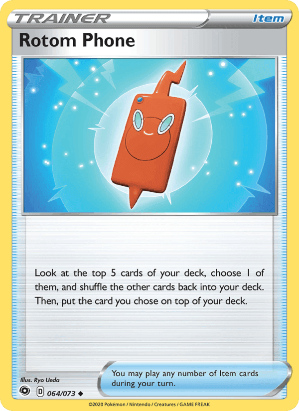 Rotom Phone, card 64 from Champion's Path
