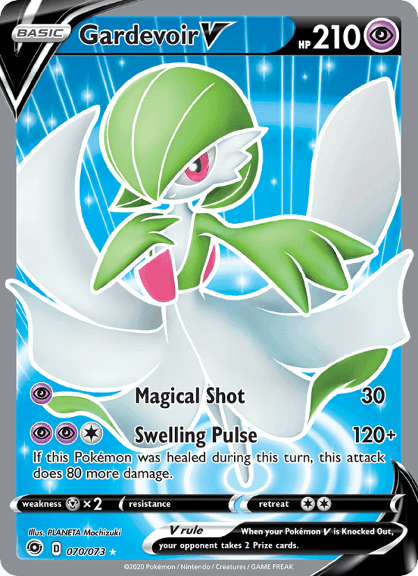Gardevoir V, card 70 from Champion's Path