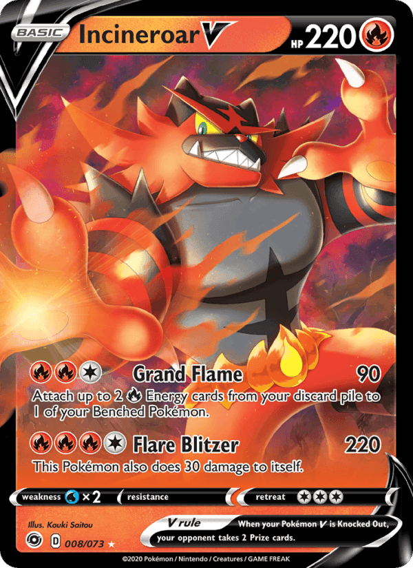 Champion's Path の 8 番、Incineroar V