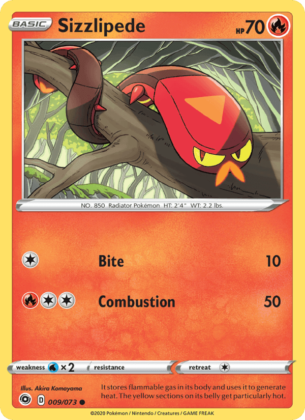 Sizzlipede, card 9 from Champion's Path