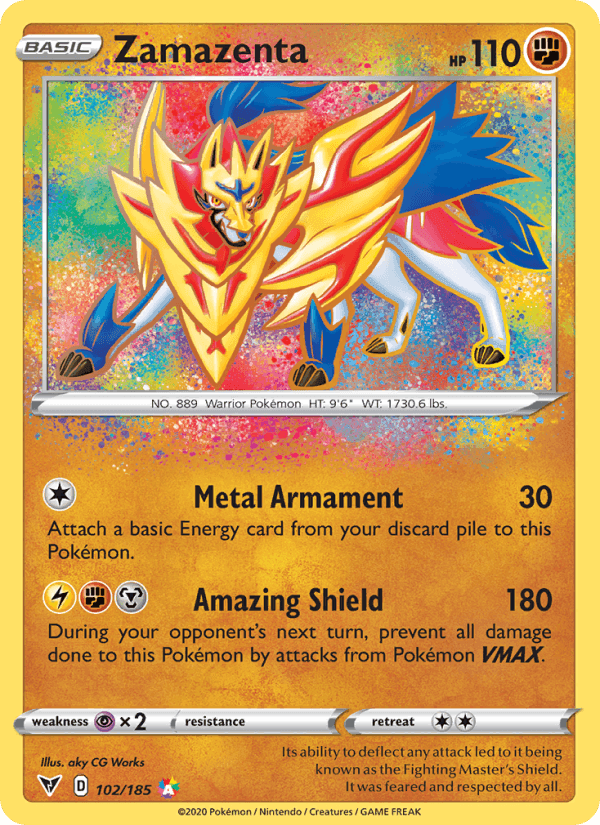 Zamazenta, card 102 from Vivid Voltage
