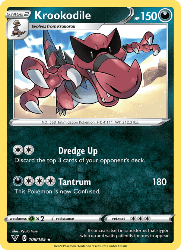 Krookodile, card 109 from Vivid Voltage