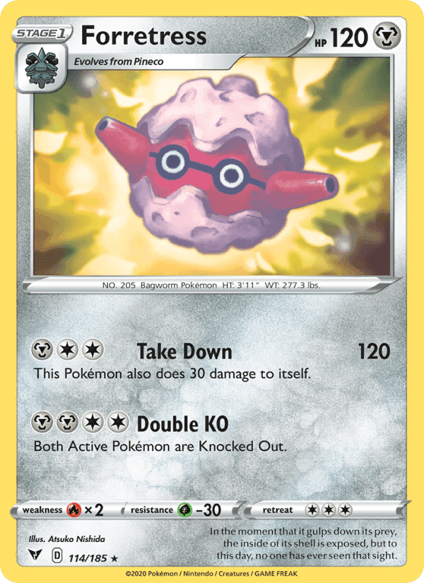 Forretress, card 114 from Vivid Voltage