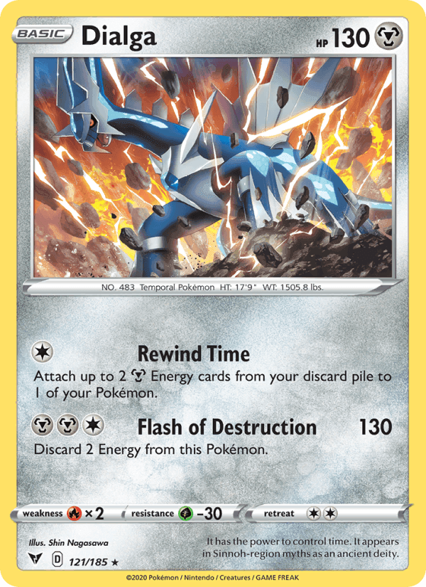 Dialga, card 121 from Vivid Voltage
