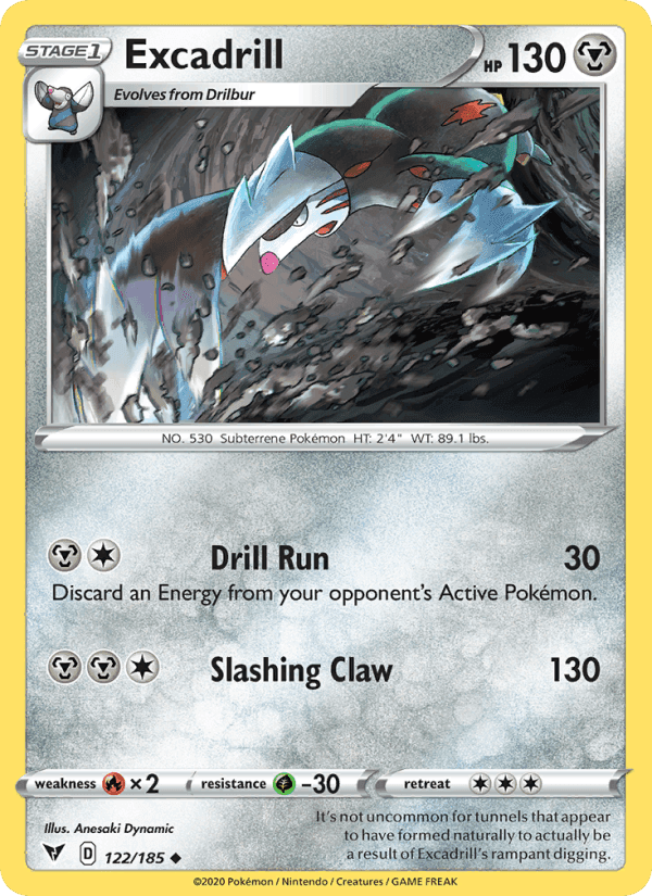Excadrill, card 122 from Vivid Voltage