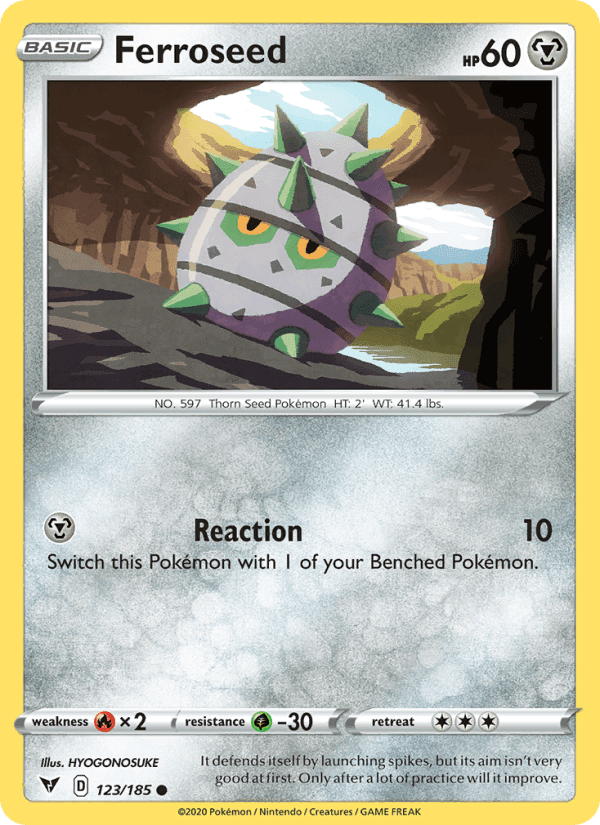 Ferroseed, card 123 from Vivid Voltage