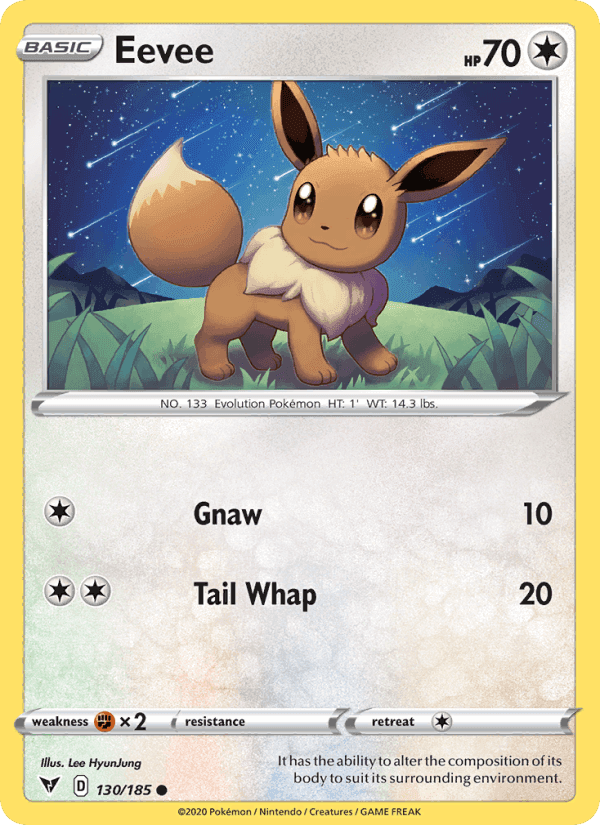 Eevee, card 130 from Vivid Voltage