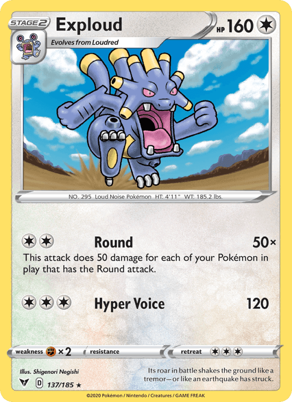 Exploud, card 137 from Vivid Voltage
