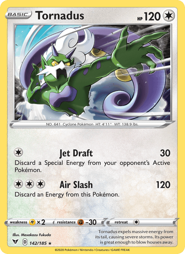 Tornadus, card 142 from Vivid Voltage