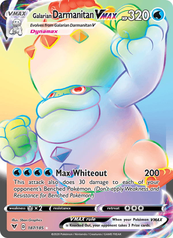 Galarian Darmanitan VMAX, card 187 from Vivid Voltage