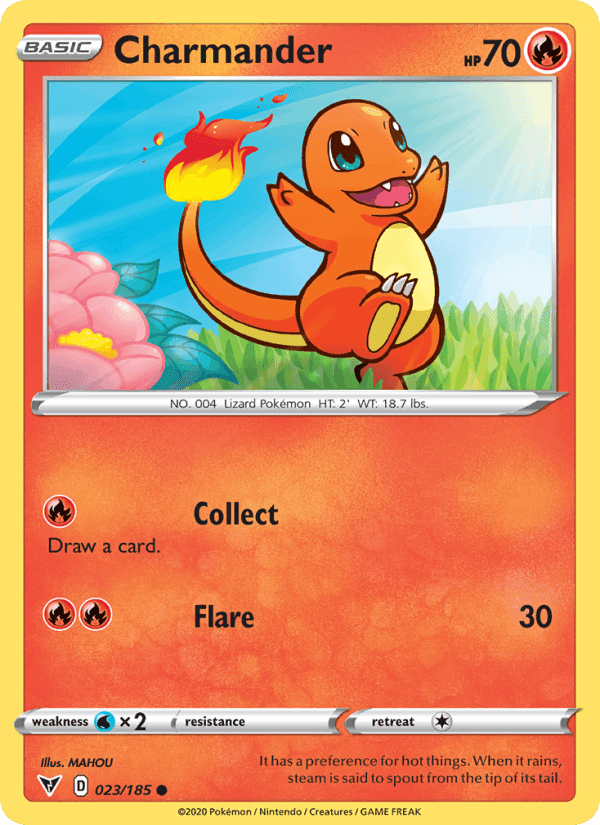 Charmander, carta 23 di Vivid Voltage