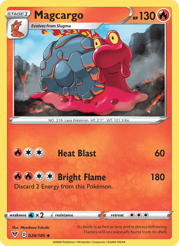 Magcargo, card 28 from Vivid Voltage