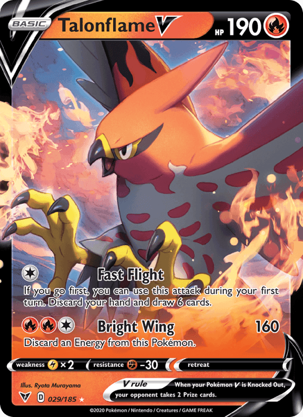 Talonflame V, card 29 from Vivid Voltage