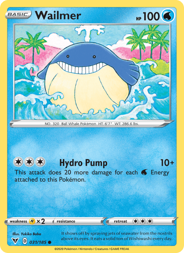 Wailmer, card 31 from Vivid Voltage