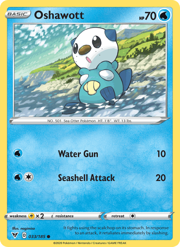 Oshawott, card 33 from Vivid Voltage