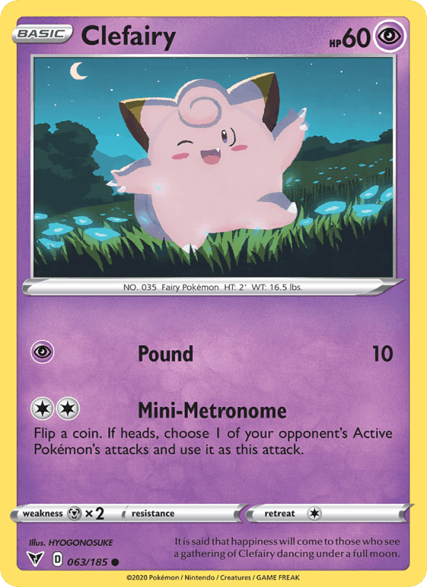 Clefairy, card 63 from Vivid Voltage