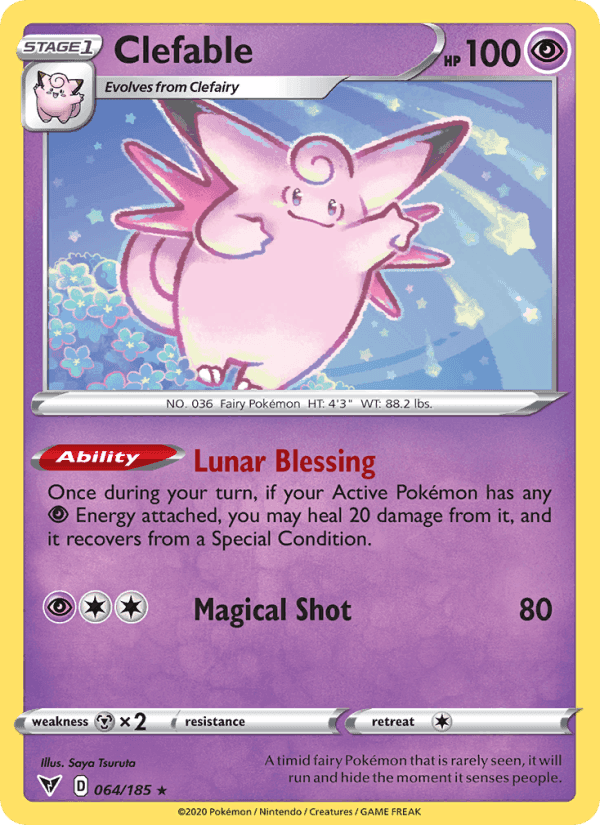 Clefable, card 64 from Vivid Voltage