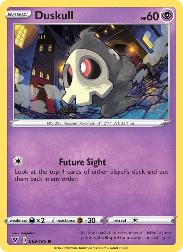 Duskull, card 69 from Vivid Voltage