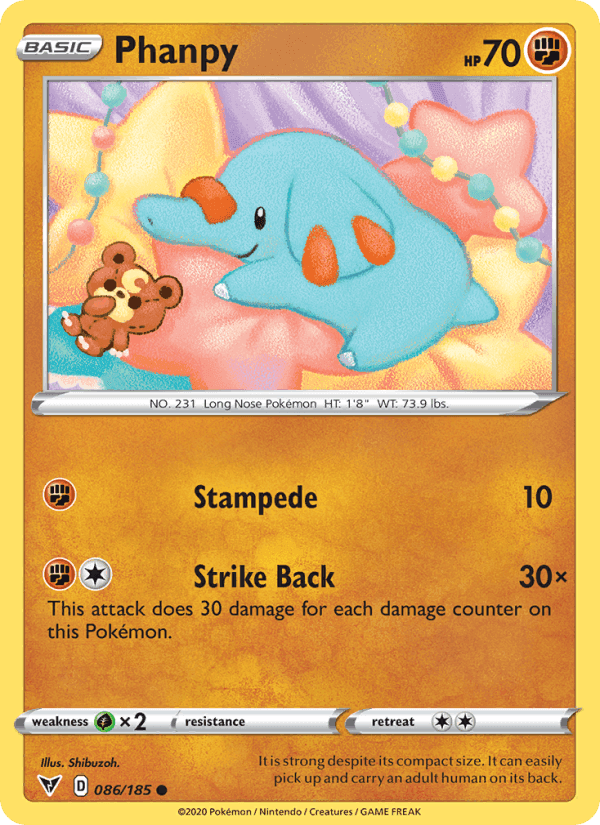 Phanpy, card 86 from Vivid Voltage