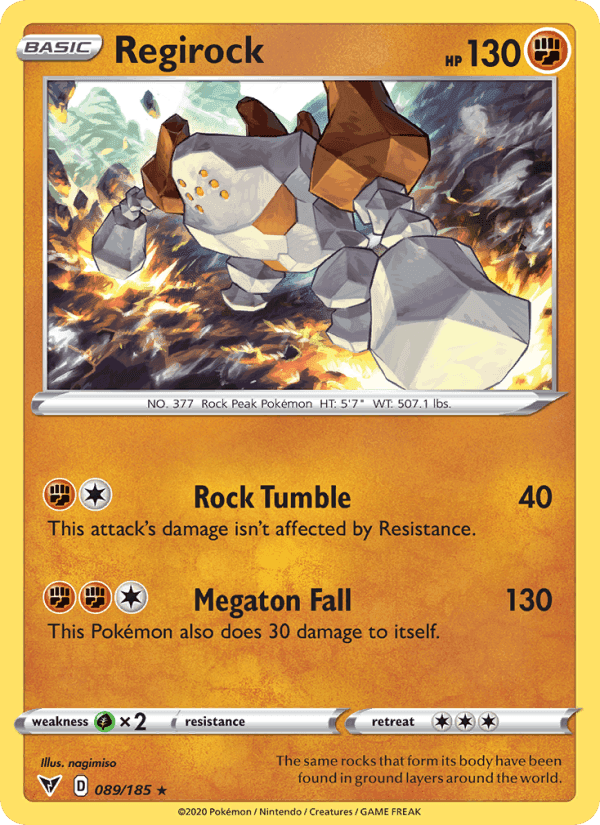 Regirock, card 89 from Vivid Voltage