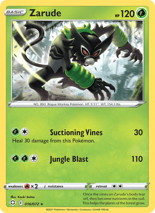 Zarude, card 16 from Shining Fates