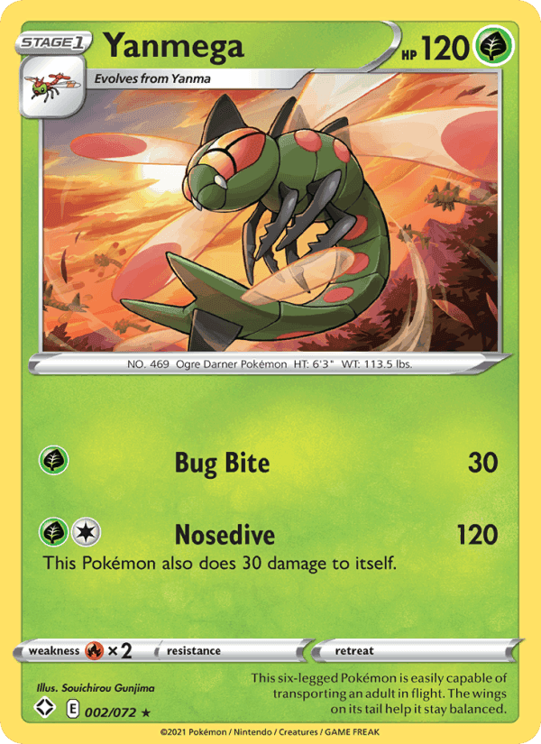 Yanmega, card 2 from Shining Fates