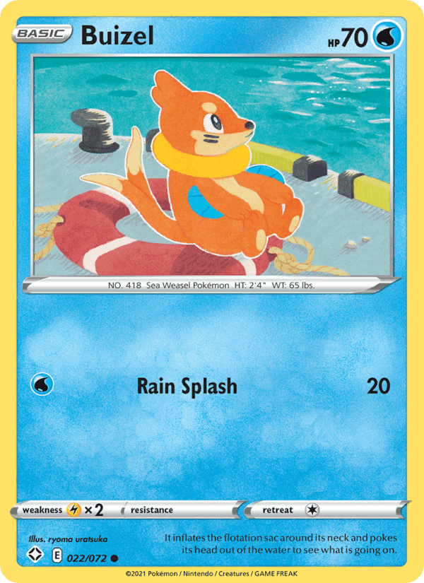 Buizel, card 22 from Shining Fates
