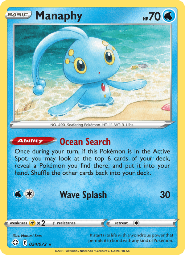 Manaphy, card 24 from Shining Fates