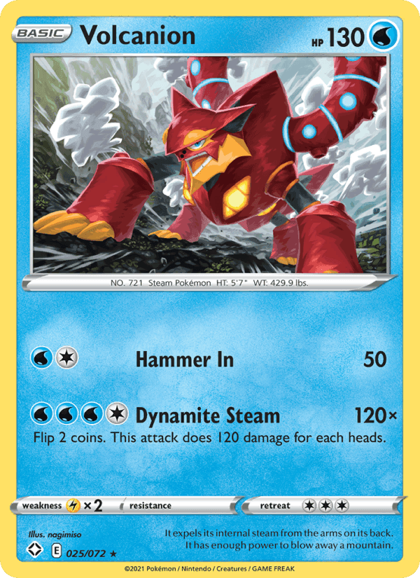Volcanion, card 25 from Shining Fates