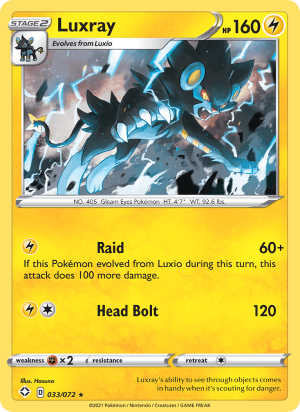 Luxray, card 33 from Shining Fates