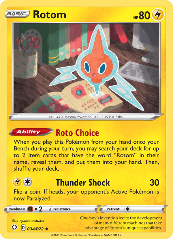 Rotom, card 34 from Shining Fates