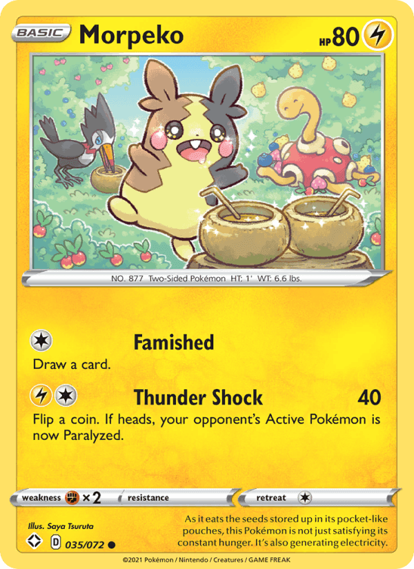 Shining Fates の 35 番、Morpeko