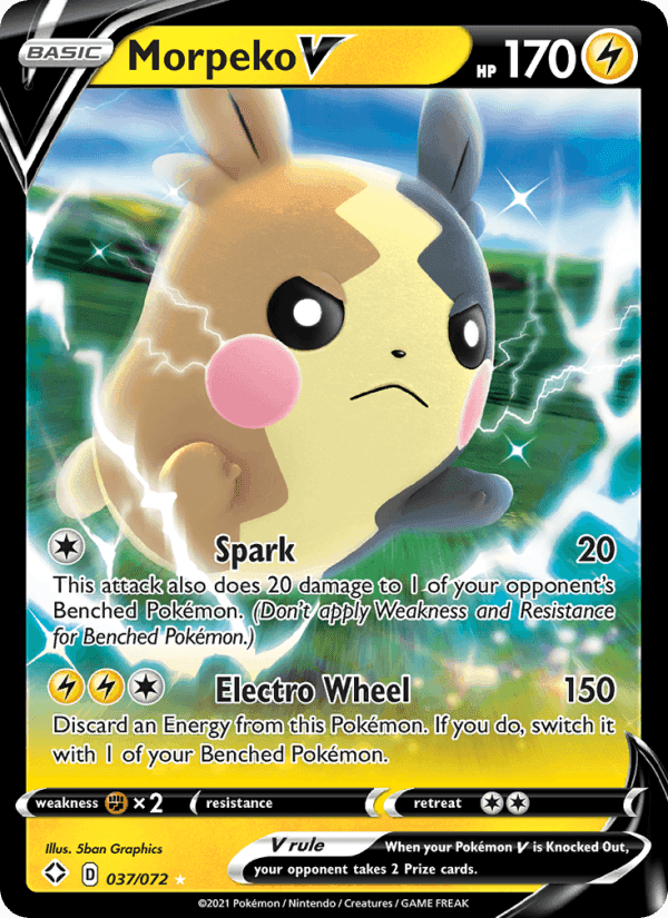 Morpeko V, card 37 from Shining Fates