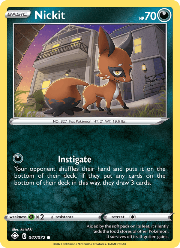 Nickit, card 47 from Shining Fates