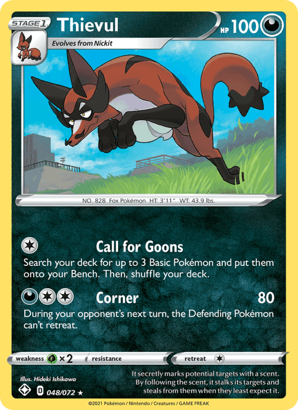Thievul, card 48 from Shining Fates