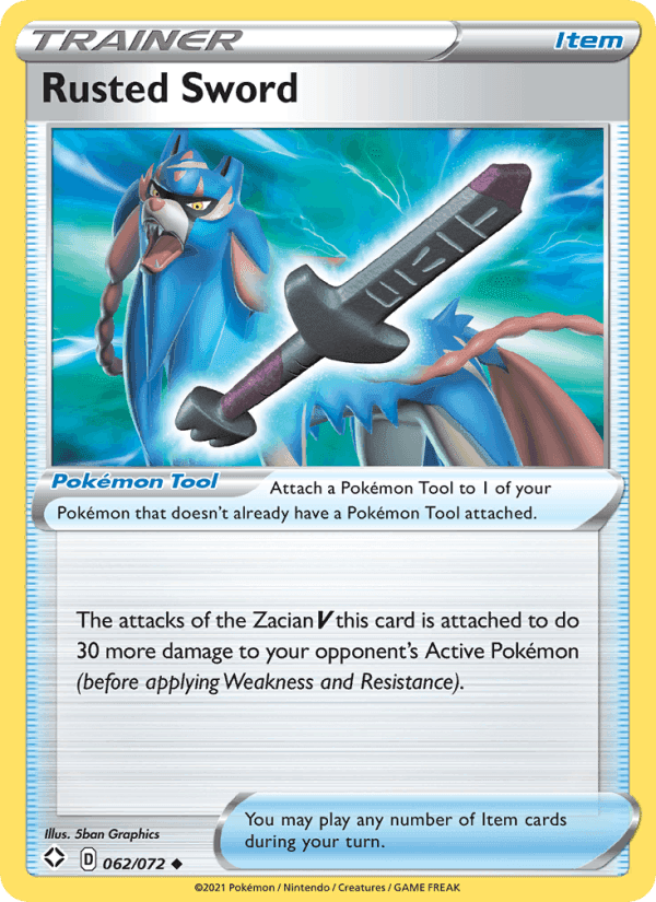 Rusted Sword, card 62 from Shining Fates