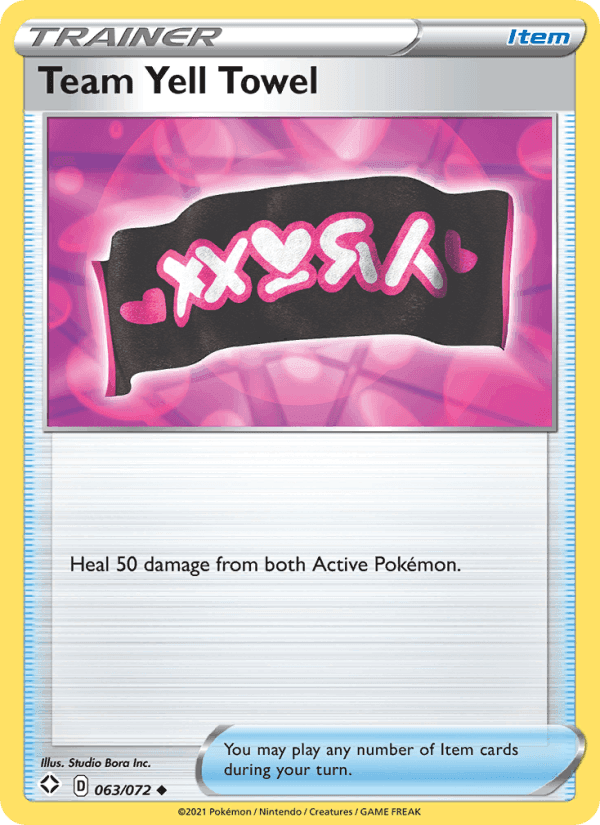 Team Yell Towel, card 63 from Shining Fates