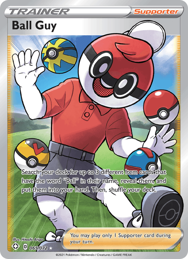 Ball Guy, card 65 from Shining Fates