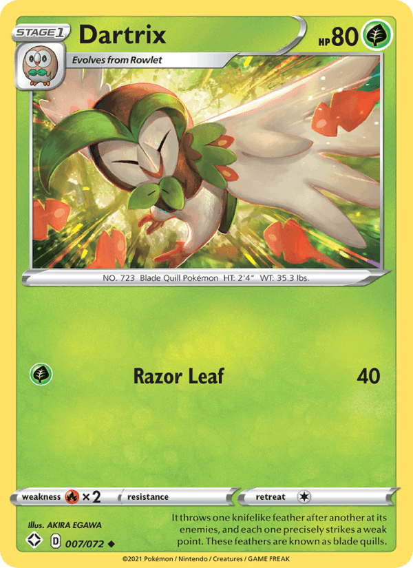 Shining Fates の 7 番、Dartrix