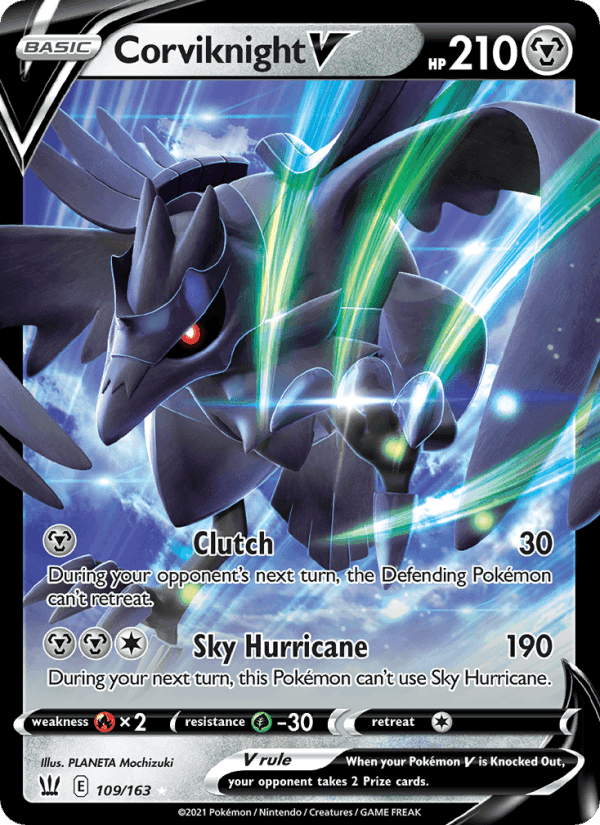 Corviknight V, card 109 from Battle Styles