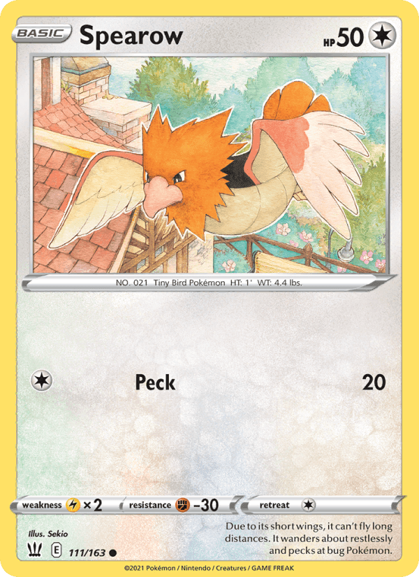 Spearow, card 111 from Battle Styles