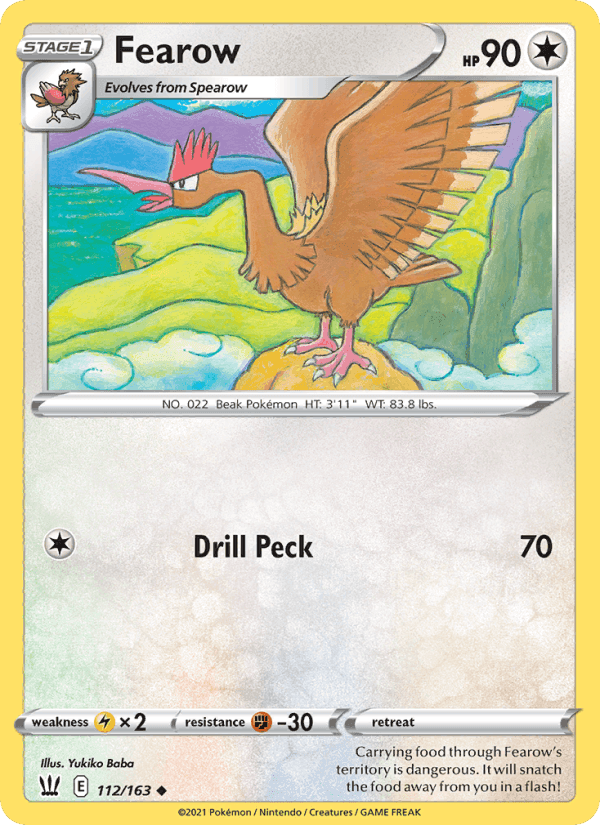 Fearow, card 112 from Battle Styles