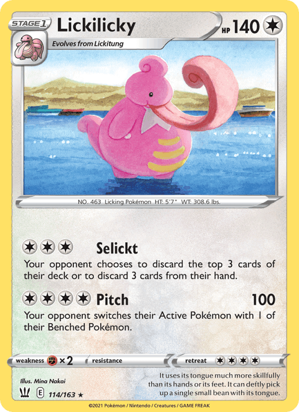 Lickilicky, card 114 from Battle Styles