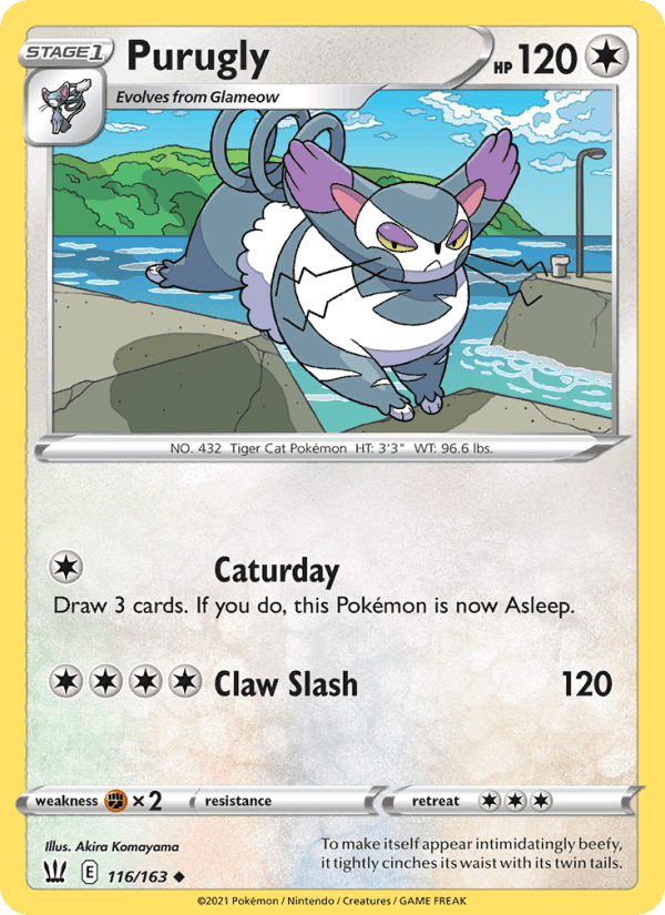 Purugly, card 116 from Battle Styles