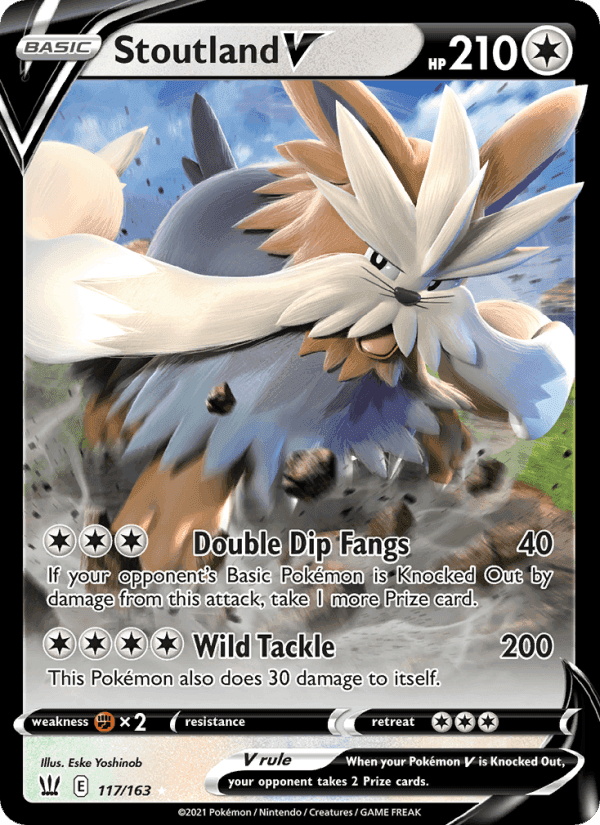 Stoutland V, card 117 from Battle Styles