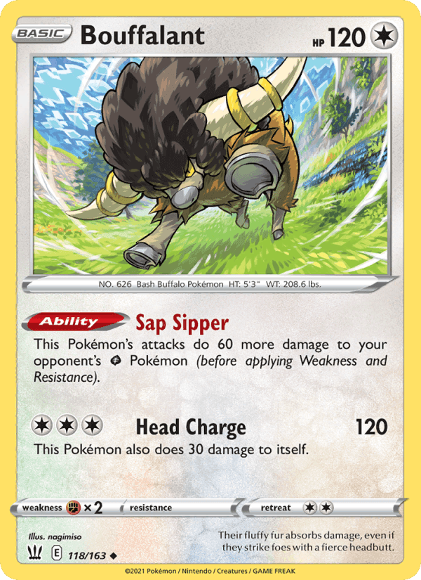 Bouffalant, card 118 from Battle Styles