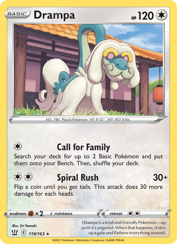 Drampa, card 119 from Battle Styles